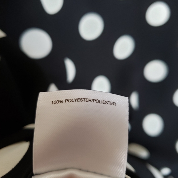 Anne Klein Polka Dot U-Neck Blouse - Picture 10 of 11